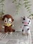 Amigurumi Organik Örgü Hayvan Oyuncak Uyku Arkadaşı ( Maymun, Inek) 2