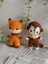 Amigurumi Örgü Hayvan Oyuncak Uyku Arkadaşı ( Maymun, Kumkurdu Tilki) 2