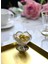 Gold Detaylı Metal Ayaklı Lotus Çiçeği Kahve Yanı Cam Drajelik Lokumluk Seti – 6 Adet 2