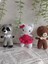 Amigurumi Örgü Hayvan Oyuncak Uyku Arkadaşı ( Rakun, Hello Kitty, Ayıcık) 2