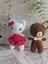 Amigurumi Örgü Hayvan Oyuncak Uyku Arkadaşı ( Rakun, Hello Kitty, Ayıcık) 4
