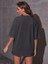 Miami Baskılı Oversize Salas Boyfriend Kadın / Kız T-Shirt Top Bluz 2