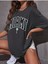 Miami Baskılı Oversize Salas Boyfriend Kadın / Kız T-Shirt Top Bluz 3