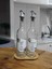 Ahșap Standlı Șeffaf 750 ml Beyaz Etiketli Akıtıcılı Yağlık, Yağdanlık 2