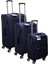 Lacivert Kabin (Küçük) Orta ve Büyük Boy 3'lü Carry-On Lüks Kumaş Valiz Seti ES0015 1