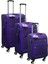 Mor Kabin (Küçük) Orta ve Büyük Boy 3'lü Carry-On Lüks Kumaş Valiz Seti ES0052 1