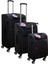 Siyah Kabin (Küçük) Orta ve Büyük Boy 3'lü Carry-On Lüks Kumaş Valiz Seti ES0052 1
