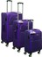 Mor Kabin (Küçük) Orta ve Büyük Boy 3'lü Carry-On Lüks Kumaş Valiz Seti ES0011 1