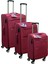 Bordo Kabin (Küçük) Orta ve Büyük Boy 3'lü Carry-On Lüks Kumaş Valiz Seti ES0052 1