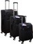 Siyah Kabin (Küçük) Orta ve Büyük Boy 3'lü Carry-On Lüks Kumaş Valiz Seti ES0011 1