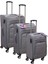 Gri Kabin (Küçük) Orta ve Büyük Boy 3'lü Carry-On Lüks Kumaş Valiz Seti ES0043 1