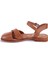 DZA07-60216243 Taba Günlük Ortopedik Deri Spor Kadın Sandalet 3
