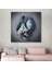 - Romantik Beden, 3D Efekti Gri ve Gümüş Insan Metalik Kanvas TABLO-5359 1