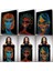 - Renkli Pop Art Kadınlar Dekoratif Duvar Tablosu Üçlü SET-EU-120 3