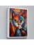 - Pablo Picasso Tarzı - Soyut Renkli Kedi TABLO-7375 1