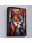 - Pablo Picasso Tarzı - Soyut Renkli Kedi TABLO-7375 4