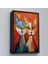 - Çerçeveli Pablo Picasso Tarzı - Soyut Renkli Kediler TABLO-7369 3