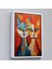 - Çerçeveli Pablo Picasso Tarzı - Soyut Renkli Kediler TABLO-7369 4