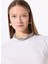 Bisiklet Yaka Taşlı Kırık Beyaz Kadın T-Shirt F5SL-TST0178 3