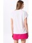 Bisiklet Yaka Taşlı Kırık Beyaz Kadın T-Shirt F5SL-TST0178 5