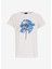 Bisiklet Yaka Baskılı Kırık Beyaz Kadın T-Shirt FC5SL-TST0376 1