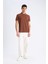 %100 Pamuk Regular Fit Polo Yaka Kısa Kollu Basic Düz Pike Kumaş Tişört C1293AX25SP 2