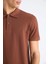 %100 Pamuk Regular Fit Polo Yaka Kısa Kollu Basic Düz Pike Kumaş Tişört C1293AX25SP 5
