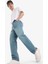 %100 Pamuk Baggy Fit Geniş Kalıp Normal Bel Geniş Paça Soluk Efektli Jean Pantolon D7279AX25SP 3