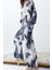 Moda Dokuma Baskılı Degaje Yaka Casual Günlük Siyah Desenli Kimono Pantolon Dokuma Alt-Üst Takım 2