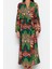 Moda Dokuma Regular Kalıp Uzun Şal Yaka Standart Kol Shally Basic Tropikal Desen Kimono Kaftan 1