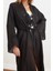 Moda Dokuma Regular Kalıp Uzun V Yaka Ispanyol Kol Flamlı Pamuk Basic Düz Desen Kimono Kaftan 3