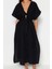 Moda Dokuma Oversize Kalıp Uzun V Yaka Standart Kol Müslin Kruvaze Düz Desen Kimono Kaftan 1