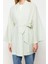 Moda Dokuma Rahat Kalıp Midi V Yaka Düşük Kol Gofre Kruvaze Çizgili Tesettür Giyim Kimono Kaftan 1