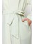 Moda Dokuma Rahat Kalıp Midi V Yaka Düşük Kol Gofre Kruvaze Çizgili Tesettür Giyim Kimono Kaftan 4