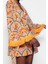 Moda Dokuma Regular Kalıp Crop V Yaka Ispanyol Kol Vual Basic Çiçekli Desen Kimono Kaftan 4
