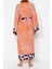Moda Dokuma Rahat Kalıp Uzun V Yaka Standart Kol Shally Basic Animal Desen Kimono Kaftan 5