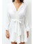 Moda Örme Oversize Kalıp Midi V Yaka Büzgülüfırfırlı Kol Crinkle Eteği Fırfırlı Düz Kimono Kaftan 1
