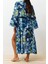 Moda Örme Regular Kalıp Uzun Kruvaze Standart Kol Vual Basic Çiçekli Desen Kimono Kaftan 5