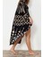 Moda Dokuma Regular Kalıp Uzun V Yaka Standart Kol Shally Basic Geometrik Desen Kimono Kaftan 3
