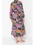 Moda Dokuma Regular Kalıp Uzun Şal Yaka Standart Kol Shally Basic Tropikal Desen Kimono Kaftan 5