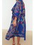Moda Dokuma Regular Kalıp Uzun V Yaka Standart Kol Vual Basic Şal Desen Kimono Kaftan 2