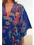 Moda Dokuma Regular Kalıp Uzun V Yaka Standart Kol Vual Basic Şal Desen Kimono Kaftan 3