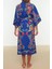 Moda Dokuma Regular Kalıp Uzun V Yaka Standart Kol Vual Basic Şal Desen Kimono Kaftan 4
