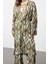 Moda Dokuma Rahat Kalıp Regular Kruvaze Standart Kol Mesh Basic Düz Desen Kimono Kaftan 3