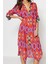 Moda Dokuma Rahat Kalıp Regular Gömlek Yaka Standart Kol Vual Basic Etnik Desen Kimono Kaftan 1