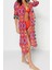 Moda Dokuma Rahat Kalıp Regular Gömlek Yaka Standart Kol Vual Basic Etnik Desen Kimono Kaftan 2