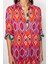 Moda Dokuma Rahat Kalıp Regular Gömlek Yaka Standart Kol Vual Basic Etnik Desen Kimono Kaftan 4