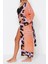 Moda Dokuma Rahat Kalıp Uzun V Yaka Standart Kol Shally Basic Animal Desen Kimono Kaftan 4
