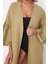 Moda Örme Regular Kalıp Uzun V Yaka Büzgülü/fırfırlı Kol Müslin Basic Düz Desen Kimono Kaftan 3