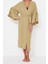 Moda Örme Regular Kalıp Uzun V Yaka Büzgülü/fırfırlı Kol Müslin Basic Düz Desen Kimono Kaftan 4